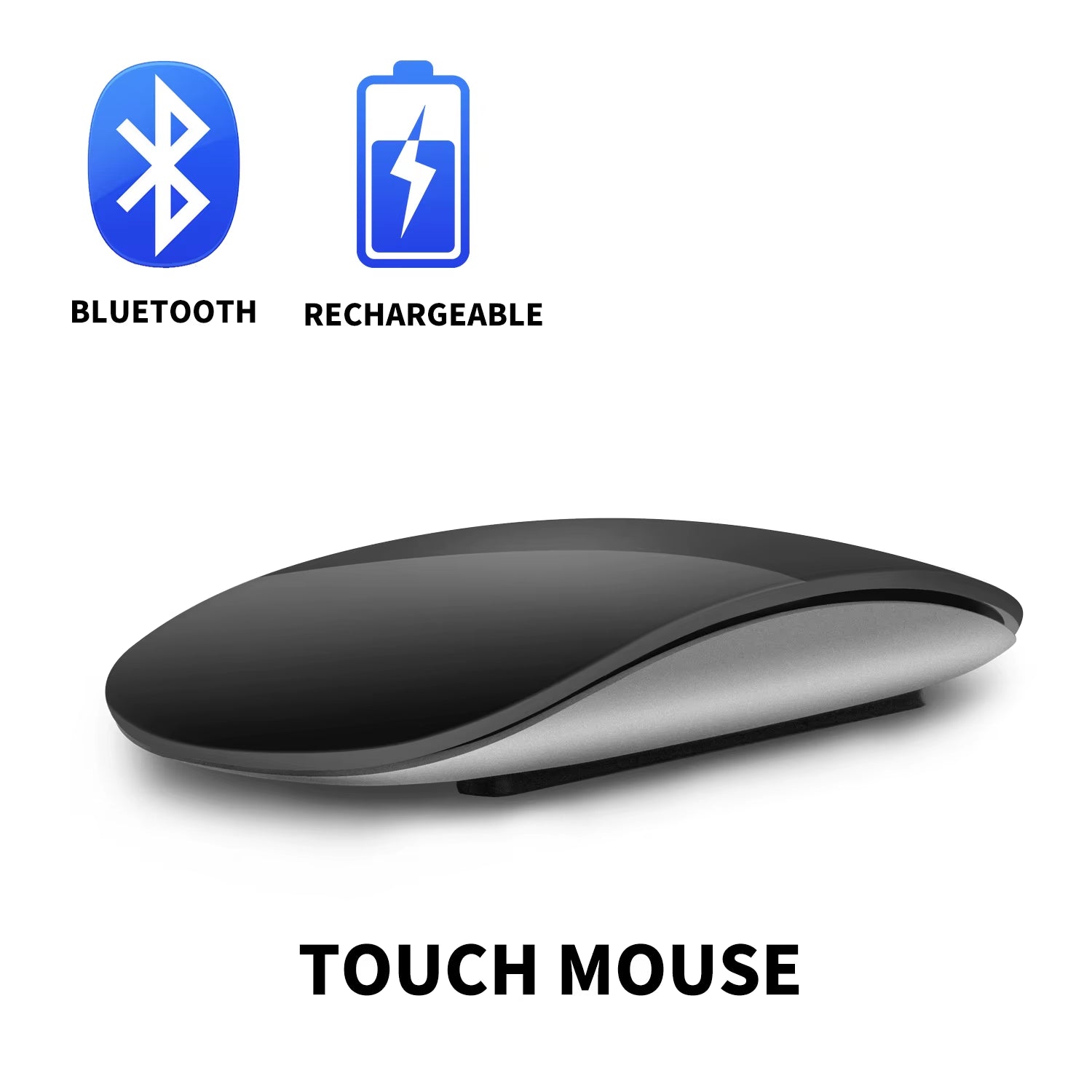 Bluetooth Wireless Mouse Arc Touch Magic Mice Ergonomic Ultra Thin Rechargeable Mouse Optical 1600 DPI Mause for Apple Macbook
