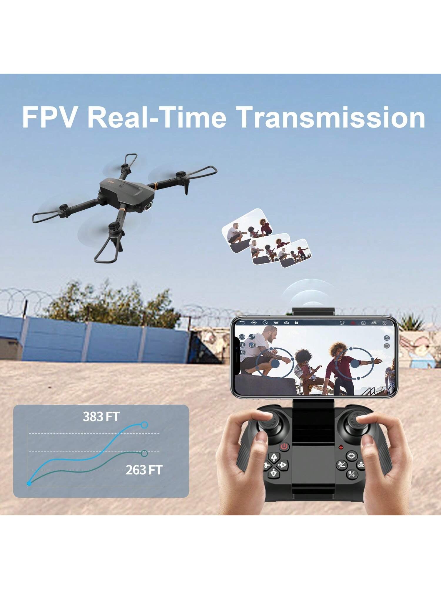 4DRC V4 Foldable Mini Drone with Camera 4K 1080P HD Drone ,3 Batteries,Drones for Adults Kids,Remote-Controlled Quadcopter,Logistics Is Randomly Sent by UPS,USPS,