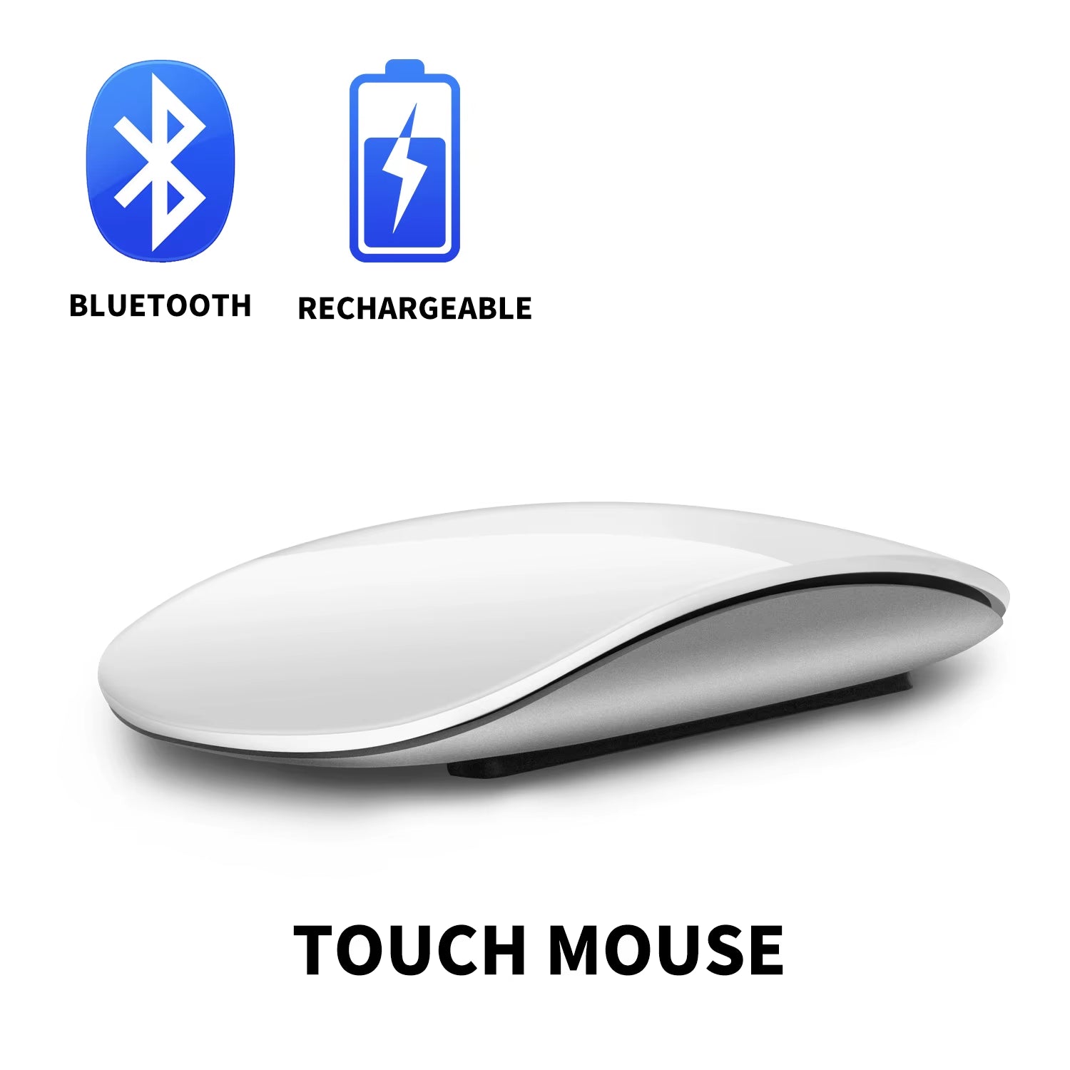Bluetooth Wireless Mouse Arc Touch Magic Mice Ergonomic Ultra Thin Rechargeable Mouse Optical 1600 DPI Mause for Apple Macbook