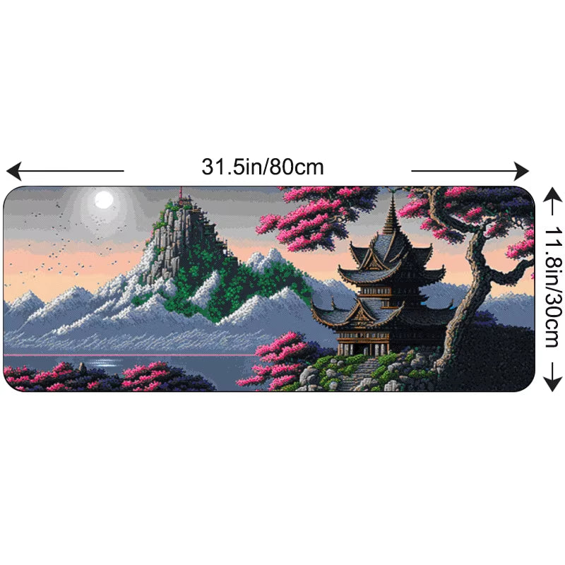 80X30Cm Large Gaming Mousepad Locking Edge Japan Landscape Anime Computer Rubber Mouse Pad Desktop Mat for Laptops for PC