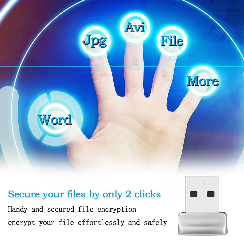 2025 plus USB Fingerprint Reader Module for Windows10 、11 Hello, Biometric Scanner Padlock for Laptops & PC
