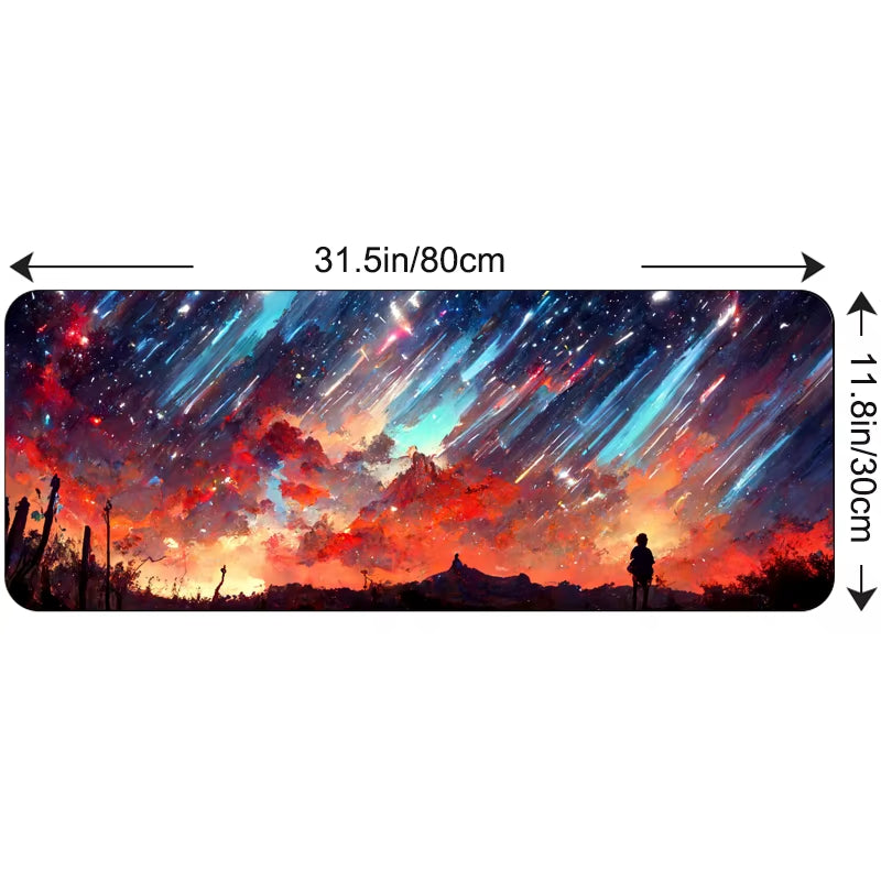 80X30Cm Large Gaming Mousepad Locking Edge Japan Landscape Anime Computer Rubber Mouse Pad Desktop Mat for Laptops for PC
