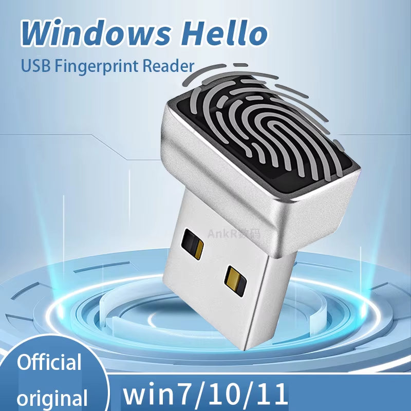 2025 plus USB Fingerprint Reader Module for Windows10 、11 Hello, Biometric Scanner Padlock for Laptops & PC