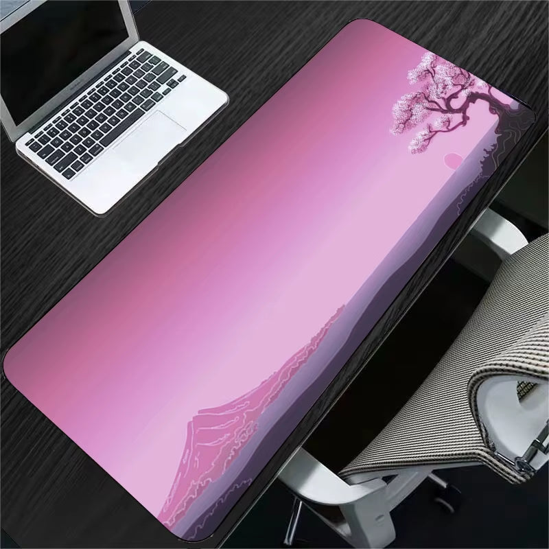 80X30Cm Large Gaming Mousepad Locking Edge Japan Landscape Anime Computer Rubber Mouse Pad Desktop Mat for Laptops for PC