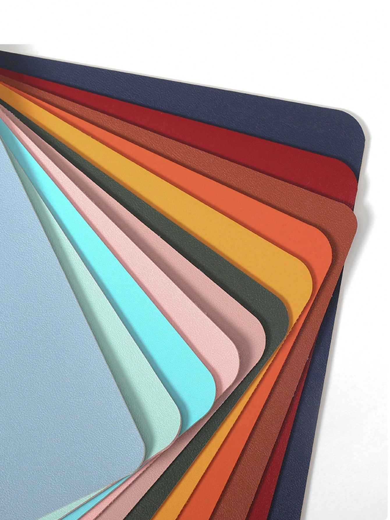 1Pc PU Mouse Mat, Simple Plain Mouse Pad for Students Back to School Gaming Mouse Pad