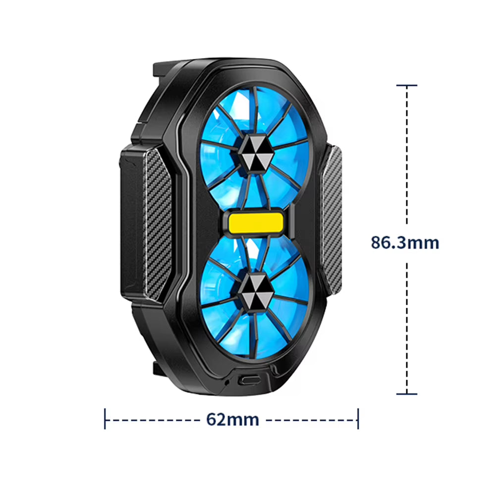 Universal Mini Mobile Phone Cooling Fan Radiator Turbo Hurricane Game Cooler Cell Phone Cool Heat Sink for Iphone-Samsung-Xiaomi