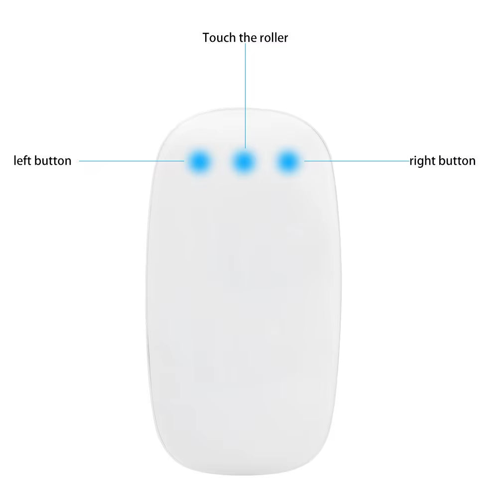 Bluetooth Wireless Mouse Arc Touch Magic Mice Ergonomic Ultra Thin Rechargeable Mouse Optical 1600 DPI Mause for Apple Macbook