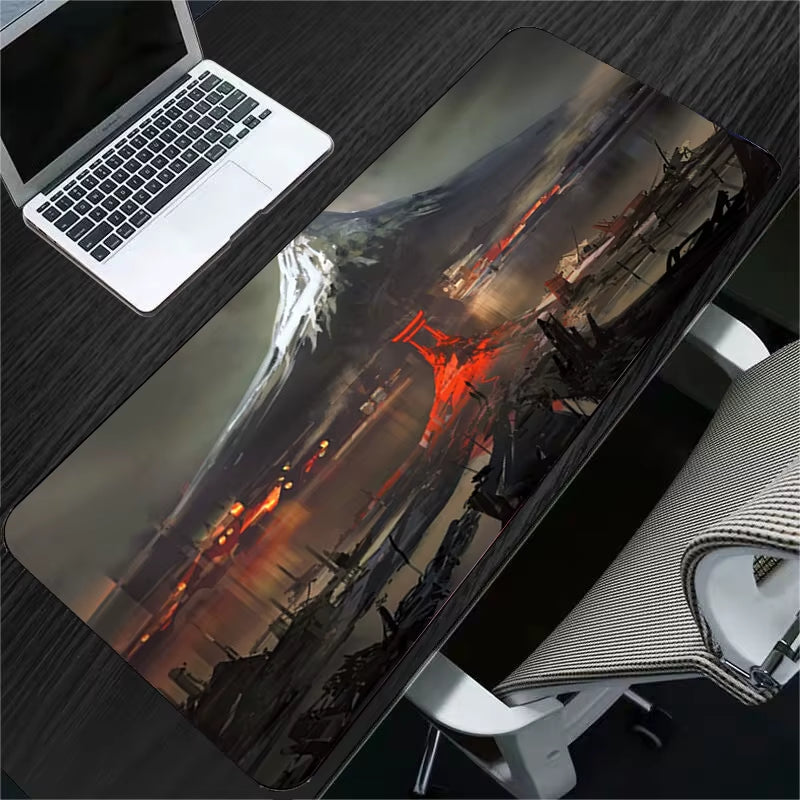 80X30Cm Large Gaming Mousepad Locking Edge Japan Landscape Anime Computer Rubber Mouse Pad Desktop Mat for Laptops for PC