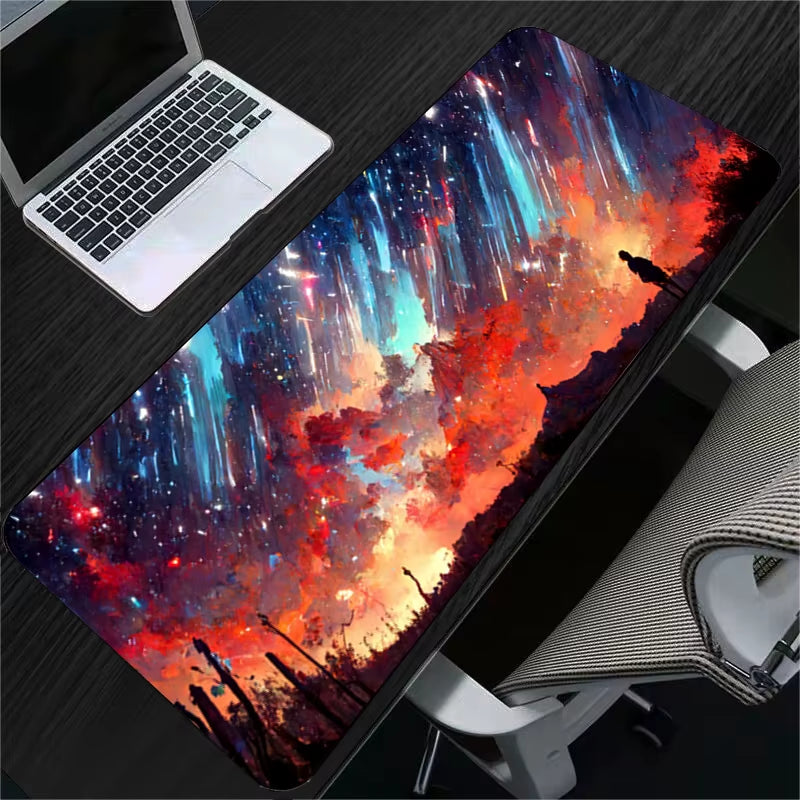 80X30Cm Large Gaming Mousepad Locking Edge Japan Landscape Anime Computer Rubber Mouse Pad Desktop Mat for Laptops for PC