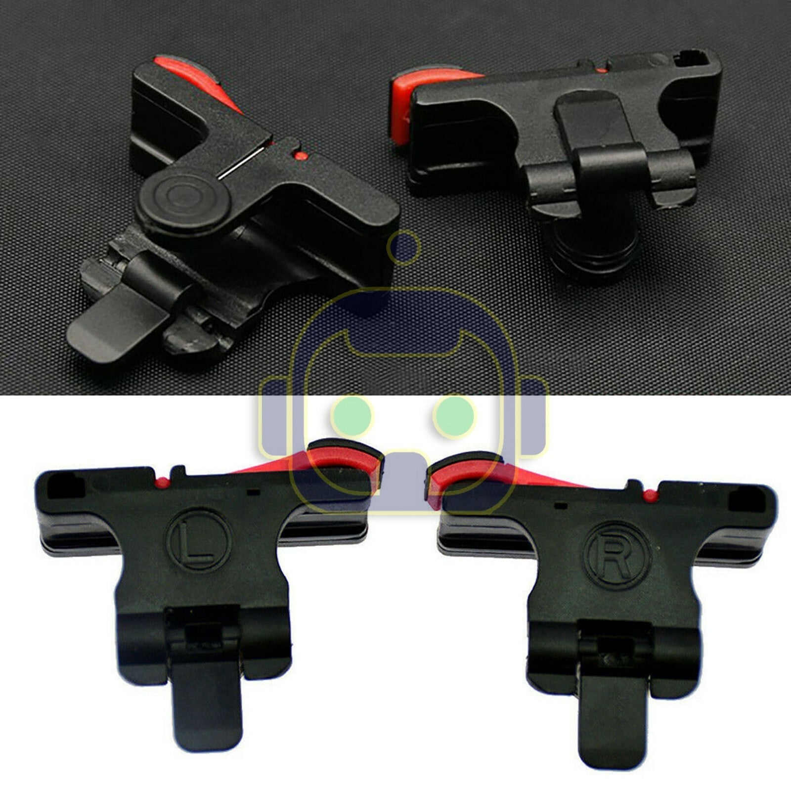 Mobile Phone Gaming Trigger Fire Button Smartphone Shooter Controller Left Right