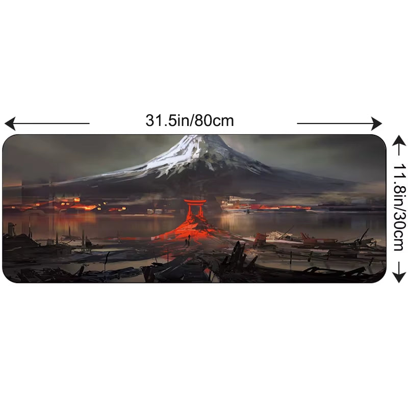 80X30Cm Large Gaming Mousepad Locking Edge Japan Landscape Anime Computer Rubber Mouse Pad Desktop Mat for Laptops for PC