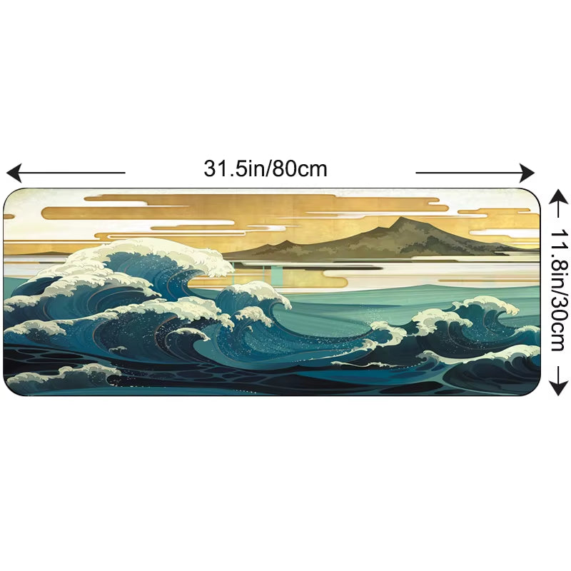 80X30Cm Large Gaming Mousepad Locking Edge Japan Landscape Anime Computer Rubber Mouse Pad Desktop Mat for Laptops for PC