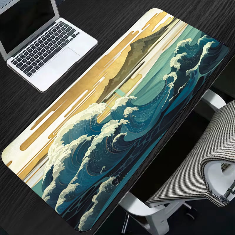 80X30Cm Large Gaming Mousepad Locking Edge Japan Landscape Anime Computer Rubber Mouse Pad Desktop Mat for Laptops for PC