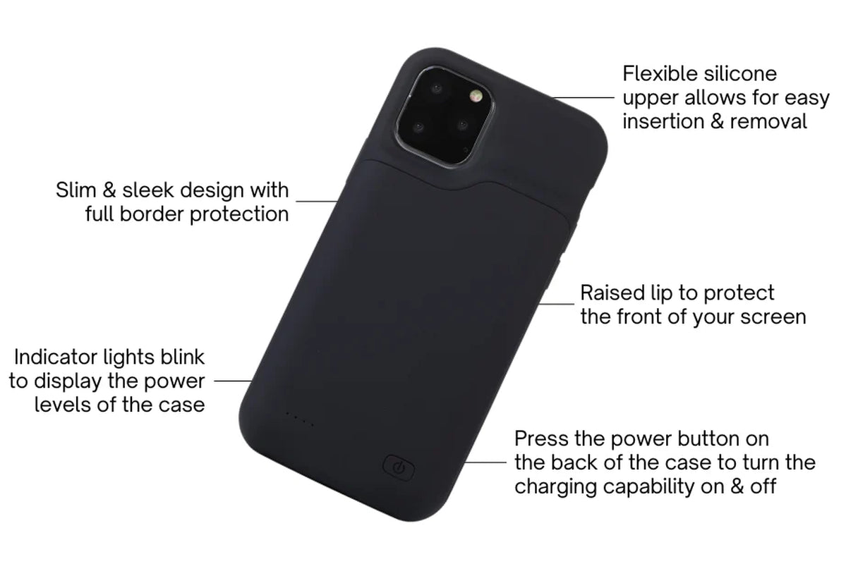 Stay Powered Up with the Black Ultra Battery Case - Your Ultimate Charging Companion