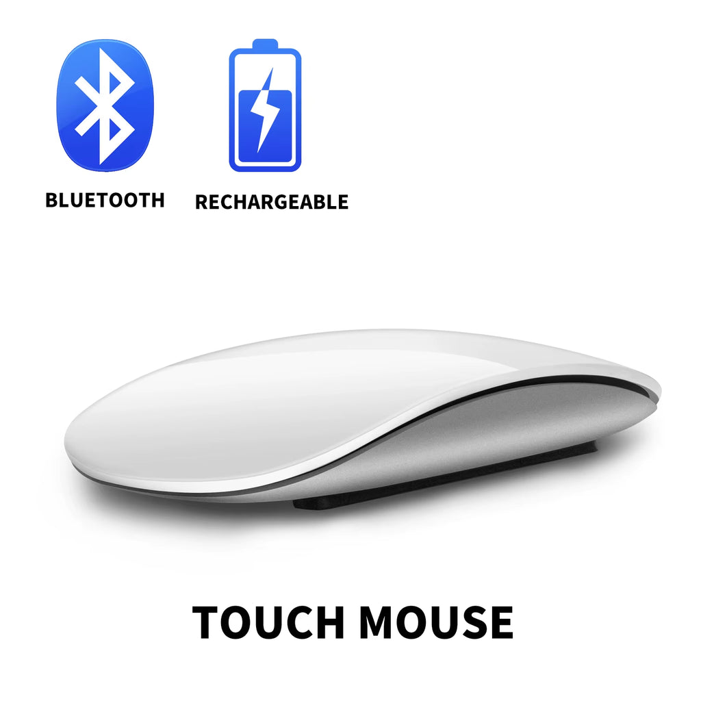 Bluetooth Wireless Mouse Arc Touch Magic Mice Ergonomic Ultra Thin Rechargeable Mouse Optical 1600 DPI Mause for Apple Macbook