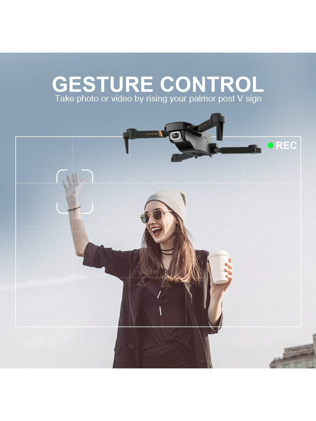 4DRC V4 Foldable Mini Drone with Camera 4K 1080P HD Drone ,3 Batteries,Drones for Adults Kids,Remote-Controlled Quadcopter,Logistics Is Randomly Sent by UPS,USPS,